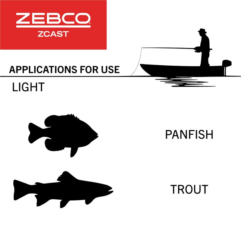Zebco Z-Cast Casting Fishing Rod, Extendable 17-Inches to 5-Foot 6-Inch Telescopic Durable Z-Glass Fishing Pole, Comfortable EVA Rod Handle, Shock-Ring Guides, Medium Power, Red - Image 4